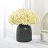 10PCS Silk Hydrangea Heads with Stems, Artificial Flowers for Wedding Party Home Decor, Champagne