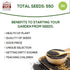 Pack 550+ Basil Seeds for Planting Home Garden Herbs - Individual of Heirloom Seeds, Suitable for Outdoors, Indoors