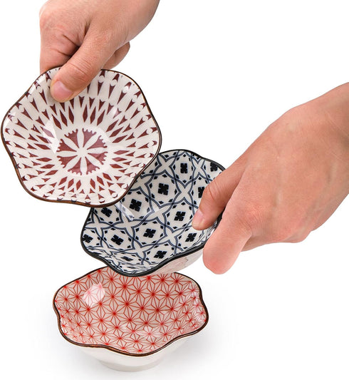 Frcctre Set of 12 Ceramic Dipping Sauce Bowls, 3 Oz Porcelain Pinch Bowls for Condiments, Ketchup, Appetizer