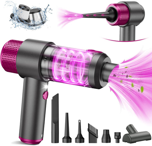 EYYA Handheld Car Vacuum Cleaner Cordless, 15000PA High Power Mini Vacuum & Air Duster with LED Light