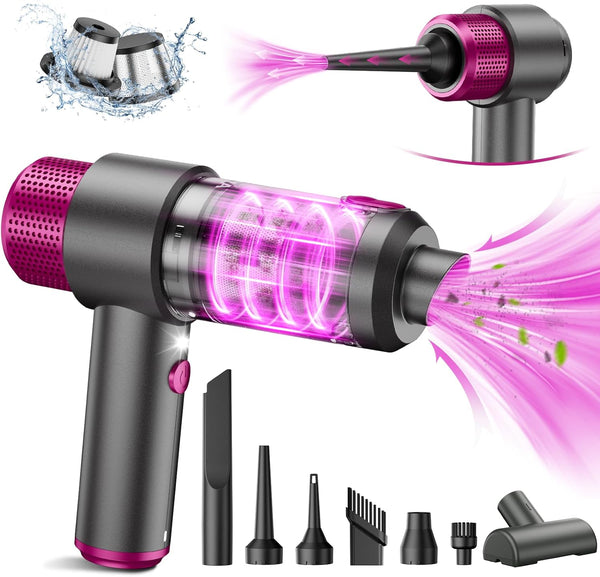 EYYA Handheld Car Vacuum Cleaner Cordless, 15000PA High Power Mini Vacuum & Air Duster with LED Light