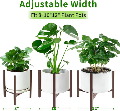 8 9 10 11 12 inch Aripark Plant Stand Indoor Adjustable, Metal Modern Plant Stands, Small Heavy Duty Stable Pot Flower