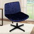 Acoolser Armless Chair Slipcover Criss Cross Accent Mid Back Wide Seat Swivel Task Chair Protector Stretch Removable