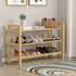 Closet, 3-Tier) Haddockway Bamboo Shoe Rack for Free Standing Shoe Organizer with Smooth Round Rods & Convenient