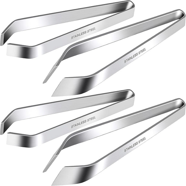 Fish Bone Tweezers, Professional Stainless Steel Flat and Slant Pliers Set for Kitchen Salmon Trout