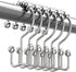 Titanker Shower Curtain Hooks Rings, Rust-Resistant Metal Double Glide Hooks for Bathroom Shower Rods (Set of 12)