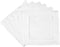 CleverDelights 6" White Cotton Hemstitch Cocktail Napkins - 12 Pack, 100% Cotton