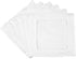 CleverDelights 6" White Cotton Hemstitch Cocktail Napkins - 12 Pack, 100% Cotton