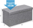 30 Inches 80L Giantex Folding Storage Ottoman W/Lift Top, Large Storage Space and Padded Seat Bed End Bench Chest