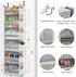 Over The Door Hanging Organizer with 6-Shelves and 12 Side Pockets for Bathroom and Bedroom, Grey