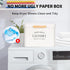 Dryer Sheet Holder with Hinged Lid for Laundry Room Organization, Metal Container for Laundry Room Decor (Cream)