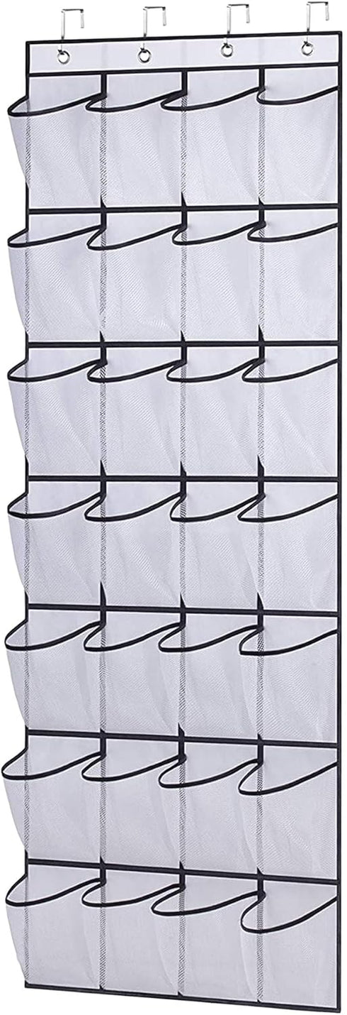 ATTDETJL Over the Door Shoe Organizer, Hanging Shoe Organizer with 28 Mesh Large