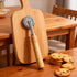 LIQWEI Pasta Cutter Wheel, Pastry and Pasta Cutter Wheel Pastry Ravioli Wheel Cutter With Long Wooden Handle
