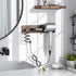 Tindbea 3 in 1 Hair Dryer Holder, Curling Iron Holder, Wall Mount Blow Dryer Organizer Rack for Universal Dryer (Walnut