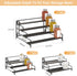 4-Tier-Spice-Rack-Organizer-for-Cabinet, Countertop (Black-1 Pack) RUILALIFE Adjustable Depth Spice Holder Shelf