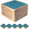 EDEGG Square Coasters for Drinks, Absorbent Coaster Sets of 5, Wood Drinks Coaster