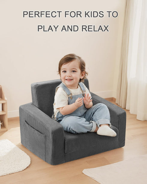 Chair,2-in-1 1-3 Toddle & Kids Soft Toddler Couches that Fold Out,Toddler Chairs Comfy Years Old,Convertible Sofa