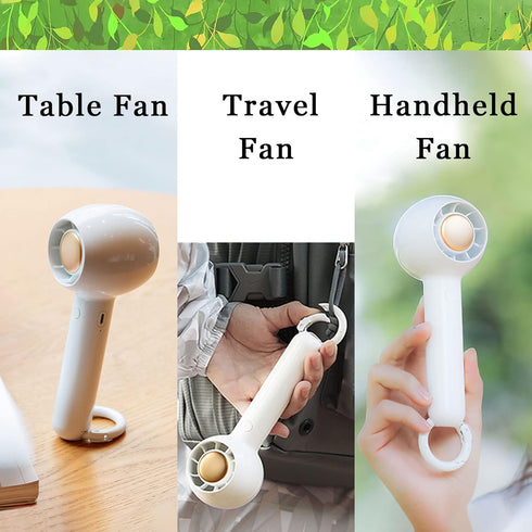 Portable Mini Handheld Fan, Rechargeable Personal Lash Fan for Women Makeup, 2 Speeds for Indoor Outdoor Travel - White