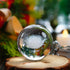 HDCRYSTALGIFTS 60mm 3D Inner Carving Rose Flower Crystal Ball Paperweight with Silver Stand for Home Decor