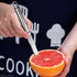 Stainless Steel Curved Grapefruit Knife - Serrated Kitchen Knife, Small Fruit Knife, Citrus Cutter, Chef Knife