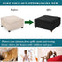 HFCNMY Stretch Square Ottoman Cover Knitted Jacquard Ottoman Cover Washable Square Ottoman Slipcover Storage Ottoman