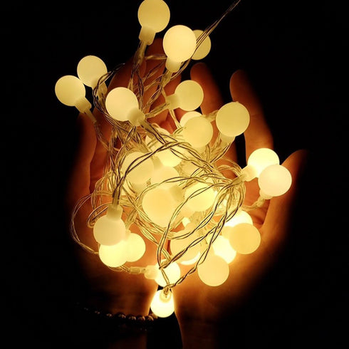 33ft 100 8 WERTIOO Globe String Lights Battery Operated LED Globe Lights with Remote, Modes & Timer Warm White String