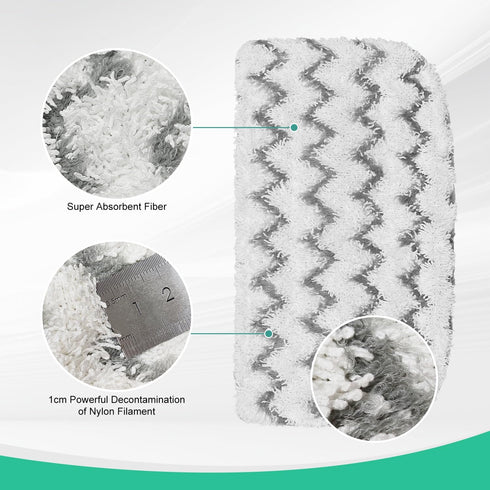 8 Pack S1000, S1000A, S1000C, S1000WM, S1001C Microfiber Steam Mop Replacement Pads for Shark Steam Mop Dirt Grip Steam