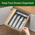 Silverware Organizer Utenisl Organizer Holder Kitchen Drawer Organizer Plastic Silverware Tray for Drawer Flatware Organizer 5 Compartment Black by Loyareal