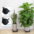 Sanbege 12.8" Pack 2 Resin Plant Caddy with Wheels, Round Plant Pallet, Plant Pot Trolley, of (Brown)