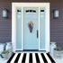 LEEVAN Black and White Striped Door Mat 2'x4' Washable Front Porch Rug Cotton Woven Reversible Rug Farmhouse Black Outdoor Rug Indoor/Outdoor Welcome Door Mat White Entryway Throw Rugs by LEEVAN