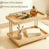 Bamboo Two-Tier Organizer for Kitchen, Bathroom, and Office - Sturdy Storage Rack