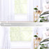 Hiasan White Sheer Curtains, 84 Inches Long with Tiebacks, Lightweight Voile Grommet Window Curtains, Set of 2 Panels