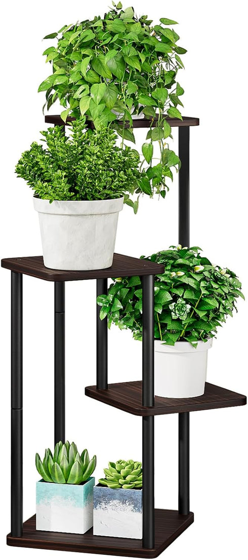 AZERPIAN Plant Stand 4 Tier Indoor Metal Flower Shelf for Multiple Plants