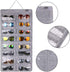 AROUY Sunglasses Organizer Storage, Hanging Dust Proof Wall Pocket with 16 Felt Slots and Metal Hook (Gray)