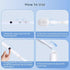 HKFIF Set, 360 2 Electric Toilet Brush, Toilet Brush and Holder Degree Powerful Cleaning Easily Eliminate Stains