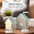 Dimmer Driini Digital House Shaped Alarm Clock with Temperature Display (Stripe Wood) Modern Aesthetic - Cute Cube