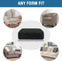 H.VERSAILTEX Velvet Stretch Couch Cushion Cover, Plush Slipcover for Chair Cushion, Sofa Cover - Black