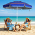 6.5ft 50+ LOTTAFUN Beach Umbrella - Heavy Duty Wind Resistant UV Portable Sun Shade with Sand Anchor & Carry Bag