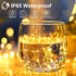 2Pack, 16FT 50LED LED Fairy Lights Battery Operated Warm White String Lights Silver Wire String Light Indoor Outdoor