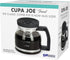 20oz Cupa Joe Coffee Mug Borosilicate Glass Diner Pot Mug with Spill-Proof Lid Funny Novelty Gift for Coffee Lovers