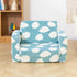 2-in-1 ALIMORDEN Kids Flip Out Ultra-Soft Snuggle Foam Filled Chair, Blue