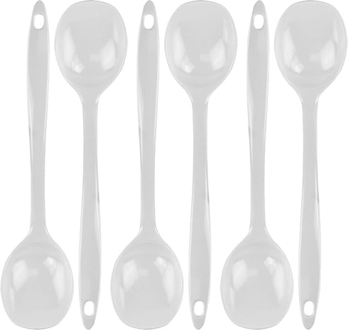 Reston Lloyd 05306M Calypso Basics Melamine Spoon, White, Pack of 6