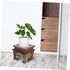 YARNOW Base Flower Pots for Indoor Plants Woodsy Decor Botanical Decor Fish Bowl Wooden Base Small Stool for Plant Wooden Flower Pot Brown Flowerpot Stand Platform Flowerpots Base