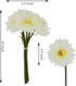 TOPIA Artificial African Daisies Flowers, Pack of 10 White Silk Gerbera Daisies