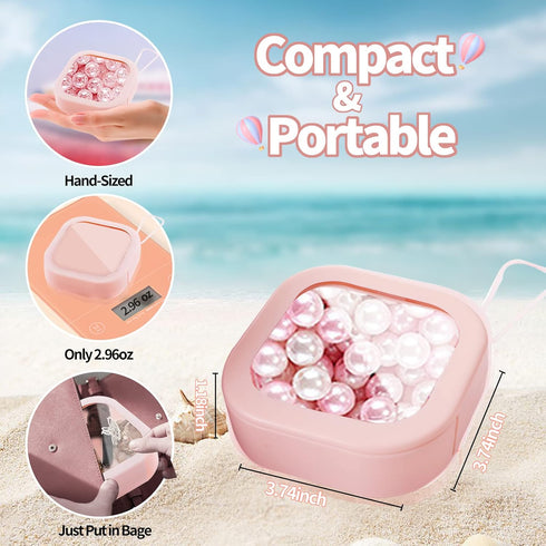 Hair Tie Organizer, 4 Pcs Small Portable Storage Holder, Qtip Dispenser for Hair Tie Accessories, Travel Organizer