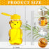 32 Pack Cups(6oz) Thenshop Honey Bear Bottle with Straws Empty Plastic Cup Honey Jar Containers Bear Shaped Squeeze