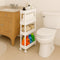 ShellKingdom 4 Tier Bathroom Storage Organizer, Slim Rolling Storage Cart for Narrow