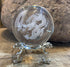 HDCRYSTALGIFTS 2.4 inch (60mm) Chinese Dragon Crystal Ball with Silver-Plated Stand, Fengshui Home Decoration