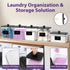 4+1 Pack COAZEX Clear Laundry Pods Container & Dryer Sheet Holder, Plastic Square Laundry Room Organization and Storage