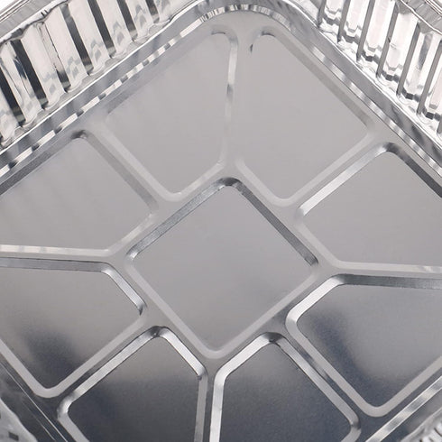10pack- 8 x 8 Aluminum Foil Pans, Disposable Heavy Duty Square Baking Cake Pans for Homemade Breads